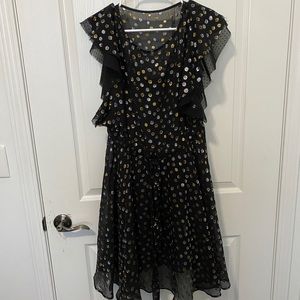 Eva Franco black dress w/ metallic dot details!